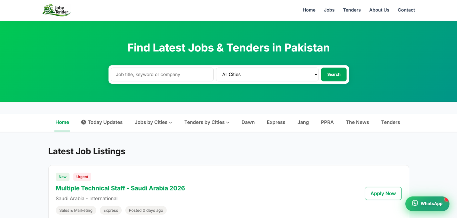 joby-tender-website